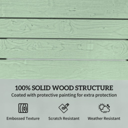 Outsunny 2 Seater Green Embossed Wood Jack and Jill Garden Loveseat - Wilko - thumbnail 5