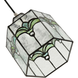 Happy Homewares Clear Water Glass and Emerald Green Tiffany Pendant Shade - Size: 21 x 19 x 19cm - Wilko - thumbnail 6