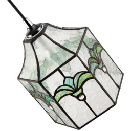 Happy Homewares Clear Water Glass and Emerald Green Tiffany Pendant Shade - Size: 21 x 19 x 19cm - Wilko - thumbnail 5