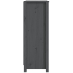 vidaXL 3 Shelf Grey Solid Pine Wood Bookcase - Size: 97 x 50 x 35cm - Wilko - thumbnail 6