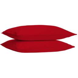 My Home Red Polycotton Pillowcase 2 Pack - Wilko - thumbnail 1
