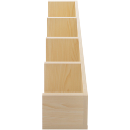 Portland 95cm Natural CD and DVD Wall Mount Storage Shelf - Size: 95 x 17 x 18cm - Brown - Wilko - thumbnail 4