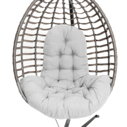 Living and Home Grey Hanging Egg Chair Thick Cushion - Size: 90x95x55cm - Wilko - thumbnail 5