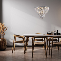 Milagro Chelsea Clear Chandelier 230V - Size: 50 x 50 x 100cm - Wilko - thumbnail 6