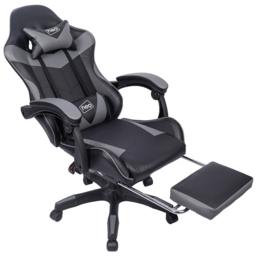 Neo Grey PU Leather Swivel Office Chair - Size: 66 x 55 x 125cm - Wilko - thumbnail 5
