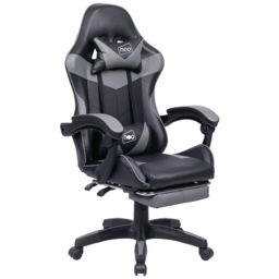Neo Grey PU Leather Swivel Office Chair - Size: 66 x 55 x 125cm - Wilko - thumbnail 4