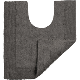 Allure Bath Fashions Elegance Charcoal Grey Reversible Pedestal Mat 53 x 55cm - Wilko - thumbnail 4