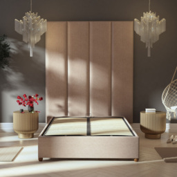 Aspire Furniture Llewelyn-Bowen Luxury Natural Saxon Twill Wall Mounted Headboard 45cm - Size: Single Pack - Cream - Aspire Beds - Wilko - thumbnail 6