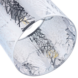 Happy Homewares Polished Chrome Metal Forest Pendant Shade - Size: 25 x 23 x 23cm - Silver - Wilko - thumbnail 5