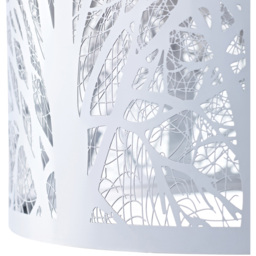 Happy Homewares Polished Chrome Metal Forest Pendant Shade - Size: 25 x 23 x 23cm - Silver - Wilko - thumbnail 7