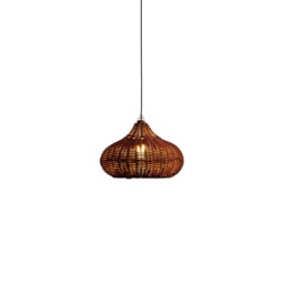 Solar Rattan Effect Pendant Light Brown - Wilko - thumbnail 6