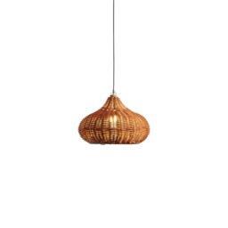 Solar Rattan Effect Pendant Light Brown - Wilko - thumbnail 5