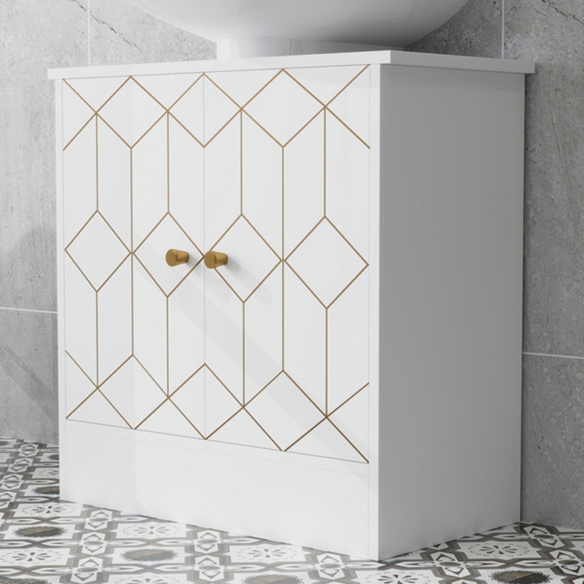 HOMCOM White Bathroom Under Sink Cabinet - Size: 60.0 cm x 30.0 cm x 60.0 cmcm - Wilko - image 1