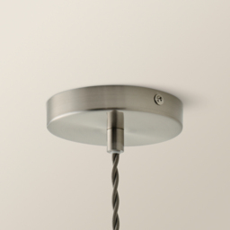 ValueLights Susie Glass Lantern Brushed Chrome Single LED Ceiling Pendant Light - Size: 123.5 x 98 x 25cm - Silver - Wilko - thumbnail 4