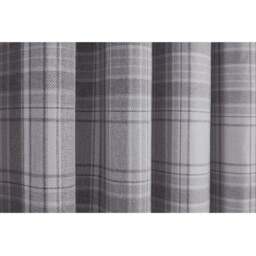 Divante Hatfield Grey Check Blackout Eyelet Curtains 137 x 168cm - Size: W 137 x D 168cm - Wilko - thumbnail 4