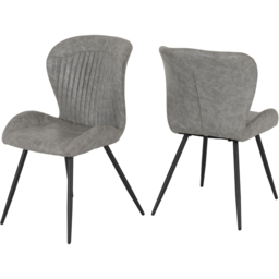 Seconique Treviso PU 4 Seater Quebec Dining Set Light Oak and Grey - Wilko - thumbnail 7