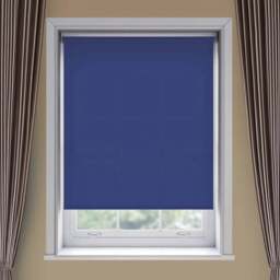 New Edge Blinds Thermal Blackout Roller Blind Navy 45cm - Size: W 45cm x D 170cm - Blue - Wilko