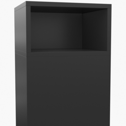 Living and Home 2 Drawer Black Bedside Table - Wilko - thumbnail 4