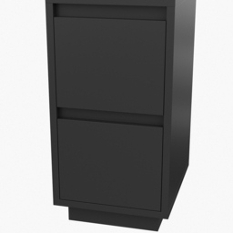 Living and Home 2 Drawer Black Bedside Table - Wilko - thumbnail 7