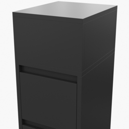 Living and Home 2 Drawer Black Bedside Table - Wilko - thumbnail 6