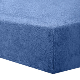 Velosso Super King French Blue Teddy Fleece Fitted Sheet - Wilko