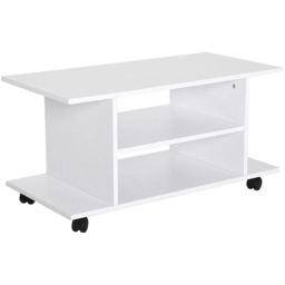 Portland 2 Shelf White TV Unit - Size: 80 x 40 x 40cm - Wilko - thumbnail 3