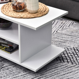 Portland 2 Shelf White TV Unit - Size: 80 x 40 x 40cm - Wilko - thumbnail 4