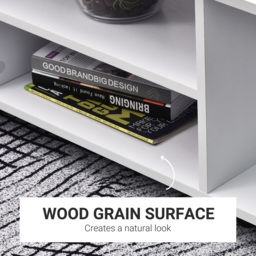 Portland 2 Shelf White TV Unit - Size: 80 x 40 x 40cm - Wilko - thumbnail 6