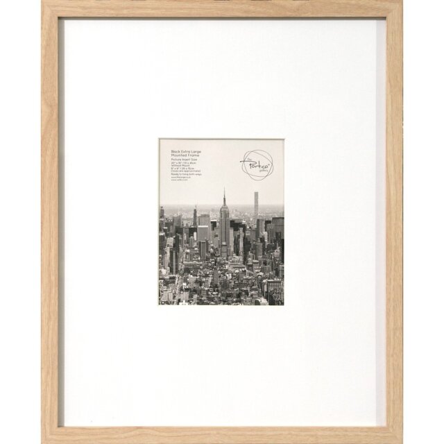Wood Effect Wall Mounted Photo Frame Natural 8 x 6 inch - The Port. Co Gallery - Wilko - image 1