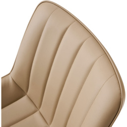 Living and Home Set of 2 Taupe Brown PU Leather Dining Chair - Wilko - thumbnail 7