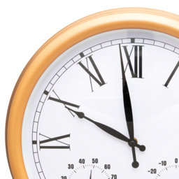 St Helens Copper Effect Round Garden Clock with Thermometer and Hygrometer 38cm - Wilko - thumbnail 4