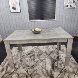 Portland Kosy Koala 4 Seater Dining Set Stone Grey Effect and Cream - Wilko - thumbnail 4