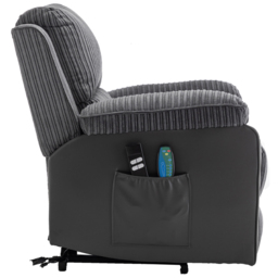 Furniture One Grey Electric Rise Recliner Armchair with Massager - Size: Single - Wilko - thumbnail 6