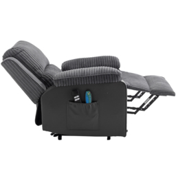 Furniture One Grey Electric Rise Recliner Armchair with Massager - Size: Single - Wilko - thumbnail 4