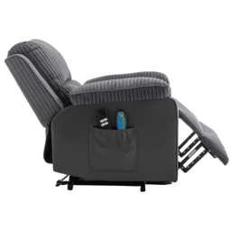 Furniture One Grey Electric Rise Recliner Armchair with Massager - Size: Single - Wilko - thumbnail 5