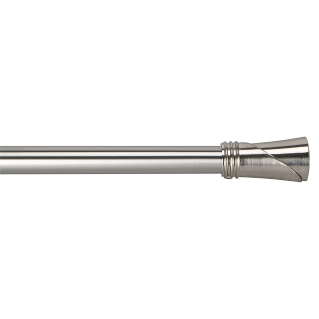 Evie 210 to 360cm Extendable Silver Curtain Pole - Wilko - image 1