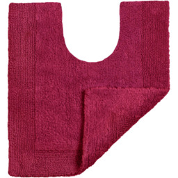 Allure Bath Fashions Elegance Beetroot Reversible Pedestal Mat 53 x 55cm - Red - Wilko - thumbnail 3