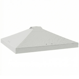 Outsunny 3 x 3m White Waterproof Gazebo Roof Replacement Cover - Size: 25 x 300 x 300cm - Wilko