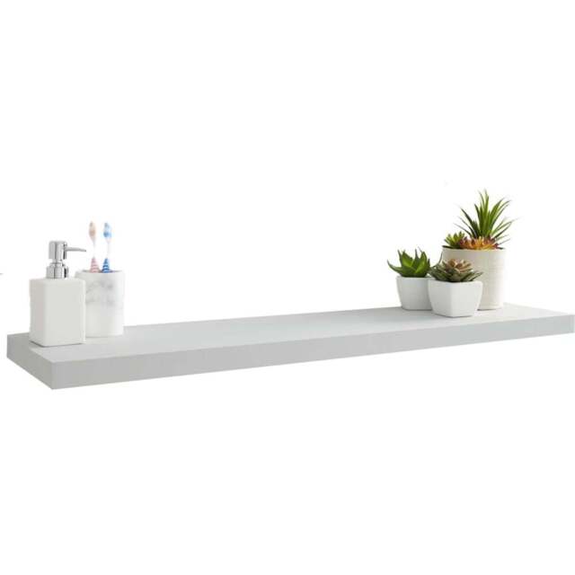 wilko Oslo Grey Floating Shelf - Size: 100 x 24 x 4cm