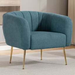 Artemis Home Stanton Teal Fabric Shell Accent Chair - Size: Single - Wilko - thumbnail 1