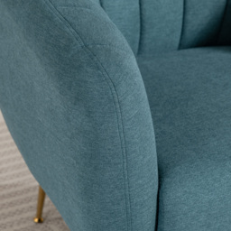 Artemis Home Stanton Teal Fabric Shell Accent Chair - Size: Single - Wilko - thumbnail 3