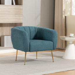 Artemis Home Stanton Teal Fabric Shell Accent Chair - Size: Single - Wilko - thumbnail 5