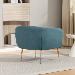 Artemis Home Stanton Teal Fabric Shell Accent Chair - Size: Single - Wilko - thumbnail 7