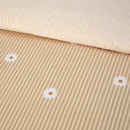 Daisy Stripe Duvet Set Yellow King - Divante - Wilko - thumbnail 5