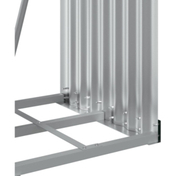 vidaXL Brown Galvanised Steel Firewood Log Holder 170 x 40 x 45cm - Wilko - thumbnail 6