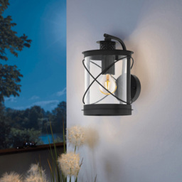 EGLO Hilburn Black Exterior Wall Light - Size: 20.0 x 20.0 x 28.0cm - Wilko - thumbnail 3