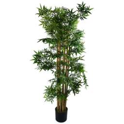 Leaf Bamboo Artificial Plant in Pot 150cm - Size: 150 x 70 x 70cm - Green - Wilko - thumbnail 1