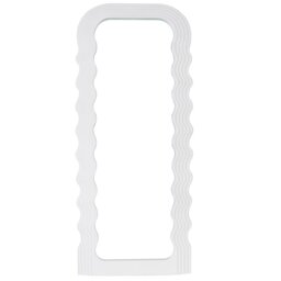 White Wavy Polypropylene Mirror 110 x 46cm - The Port. Co Gallery - Wilko
