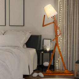 Costway Wooden Shape Changing Floor Lamp - Size: 84 x 31 x 20cm - Cream - Wilko - thumbnail 3