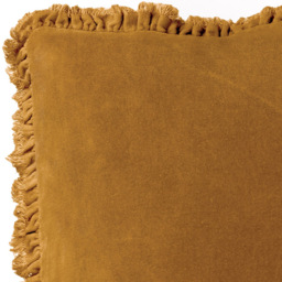 Yard Bertie Saffron Cotton Velvet Cushion - Size: 45 x 45cm - Multi - Yard Living - Wilko - thumbnail 6
